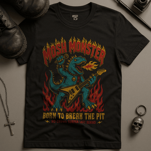 Mosh Monster T-Shirt - Black - S - Inked 13 Ltd Unisex alternative tattoo apparel