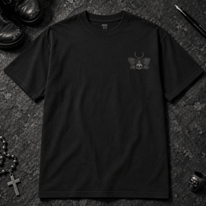 Moth Jack Of Spades T-shirt - Black - S - Inked 13 - Unisex alternative tattoo apparel.