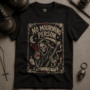 No Mourning Person T-shirt - Black - S - Inked 13 Ltd Unisex alternative tattoo apparel