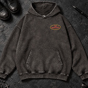 No Shortcuts Washed Hoodie - Dark Gray - S - Inked 13 Ltd Unisex alternative tattoo apparel