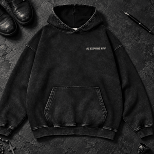 No Stopping Now Turtle Washed Hoodie - Black Beauty - S - Inked 13 - Unisex alternative tattoo apparel.