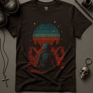 Ocean In Space T-Shirt - Brown - S - Inked 13 Ltd