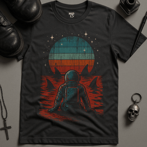 Ocean In Space T-Shirt - Dark Grey - S - Inked 13 Ltd