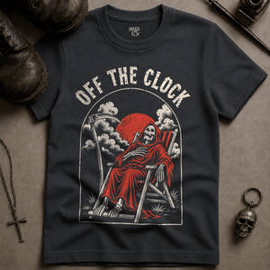 Off The Clock T-shirt - Graphite - S - Inked 13 Ltd Unisex alternative tattoo apparel