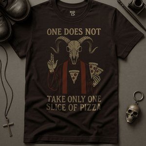 Only One Slice Of Pizza T-Shirt - Brown - S - Inked 13 Ltd