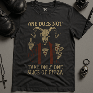 Only One Slice Of Pizza T-Shirt - Dark Grey - S - Inked 13 Ltd