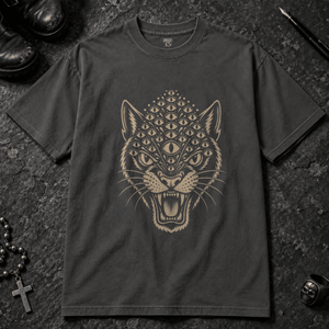 Panther Eyes T-shirt - Graphite - S - Inked 13 - Unisex alternative tattoo apparel.