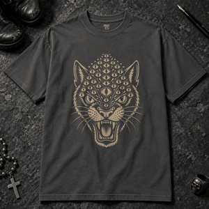 Panther Eyes T-shirt - Graphite - S - Inked 13 - Unisex alternative tattoo apparel.