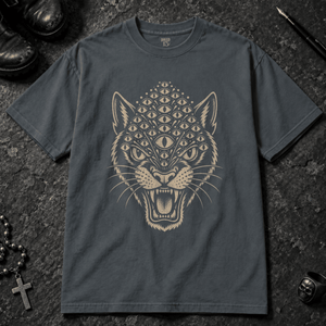 Panther Eyes T-shirt - Pepper - S - Inked 13 - Unisex alternative tattoo apparel.