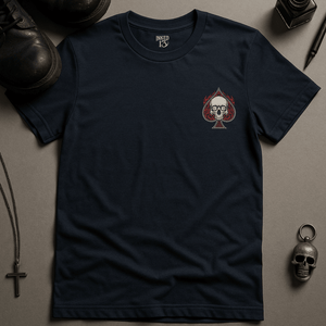 Play Your Hand Well T-Shirt - Navy - S - Inked 13 Ltd Unisex alternative tattoo apparel