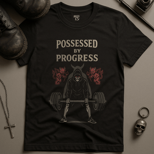Possessed By Progress T-Shirt - Black - S - Inked 13 Ltd