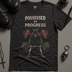 Possessed By Progress T-Shirt - Dark Grey - S - Inked 13 Ltd