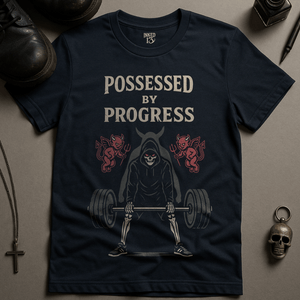 Possessed By Progress T-Shirt - Navy - S - Inked 13 Ltd