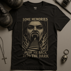 Push Me Into The Dark T-Shirt - Black - S - Inked 13 Ltd