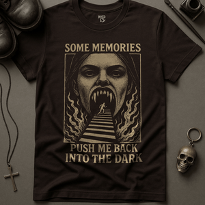 Push Me Into The Dark T-Shirt - Brown - S - Inked 13 Ltd