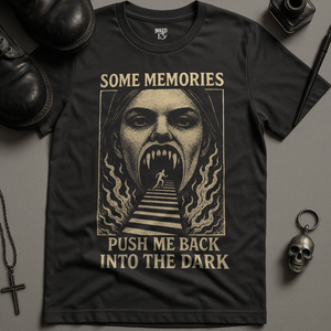 Push Me Into The Dark T-Shirt - Dark Grey - S - Inked 13 Ltd