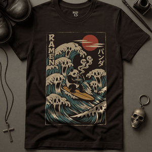Ramen Panda T-Shirt - Brown - S - Inked 13 Ltd