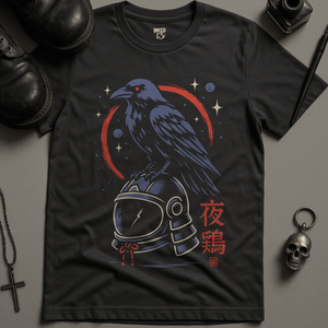 Raven Space Samurai T-Shirt - Dark Grey - S - Inked 13 Ltd
