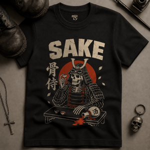 Sake Japanese Poster T-shirt - Black - S - Inked 13 Ltd Unisex alternative tattoo apparel