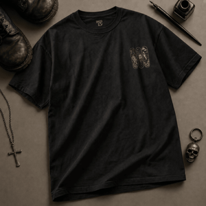 Skateboard Japanese Animals Heavyweight T-shirt - Black - S - Inked 13 Ltd Unisex alternative tattoo apparel