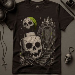 Skeletal Door Minifigure T-Shirt - Brown - S - Inked 13 Ltd Unisex alternative tattoo apparel