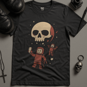 Skull Planet Minifigures T-Shirt - Dark Grey - S - Inked 13 Ltd