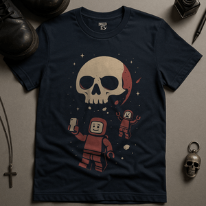 Skull Planet Minifigures T-Shirt - Navy - S - Inked 13 Ltd