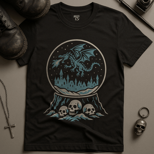 Snow Globe T-Shirt - Black - S - Inked 13 Ltd