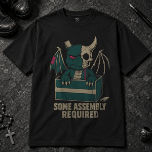 Some Assembly Required T-shirt - Black - S - Inked 13 - Unisex alternative tattoo apparel.