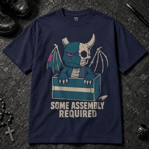 Some Assembly Required T-shirt - True Navy - S - Inked 13 - Unisex alternative tattoo apparel.