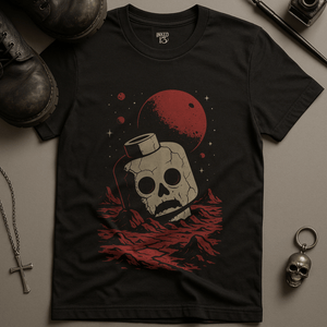 Space Minifigure Head T-Shirt - Black - S - Inked 13 Ltd