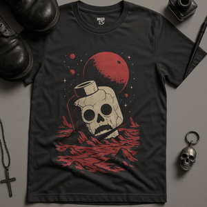 Space Minifigure Head T-Shirt - Dark Grey - S - Inked 13 Ltd