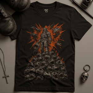 Space Skeletal Destruction T-Shirt - Black - S - Inked 13 Ltd Unisex alternative tattoo apparel