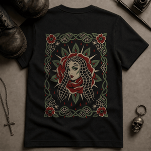 Spider Woman Tattoo T-shirt - Black - S - Inked 13 Ltd Unisex alternative tattoo apparel
