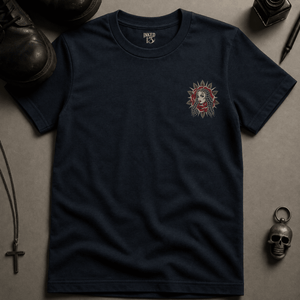 Spider Woman Tattoo T-shirt - True Navy - S - Inked 13 Ltd Unisex alternative tattoo apparel