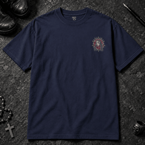 Spider Woman Tattoo T-shirt - True Navy - S - Inked 13 - Unisex alternative tattoo apparel.