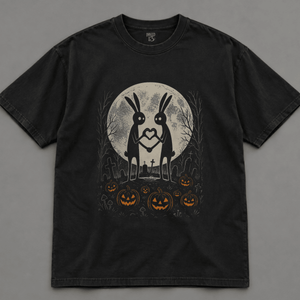 Spooky Bunnies Halloween T-shirt - Black - S - Inked 13 Ltd Unisex alternative tattoo apparel