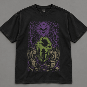 Spooky Forest Cycle T-shirt - Black - S - Inked 13 Ltd Unisex alternative tattoo apparel