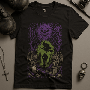 Spooky Forest Cycle T-Shirt - Black - S - Inked 13 Ltd Unisex alternative tattoo apparel