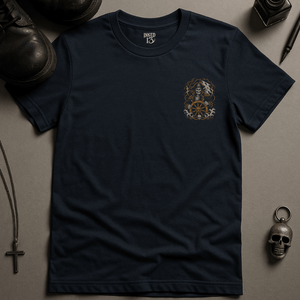 Stay The Course T-Shirt - Navy - S - Inked 13 Ltd Unisex alternative tattoo apparel