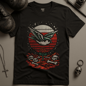 Swallow Alien Planet T-Shirt - Black - S - Inked 13 Ltd