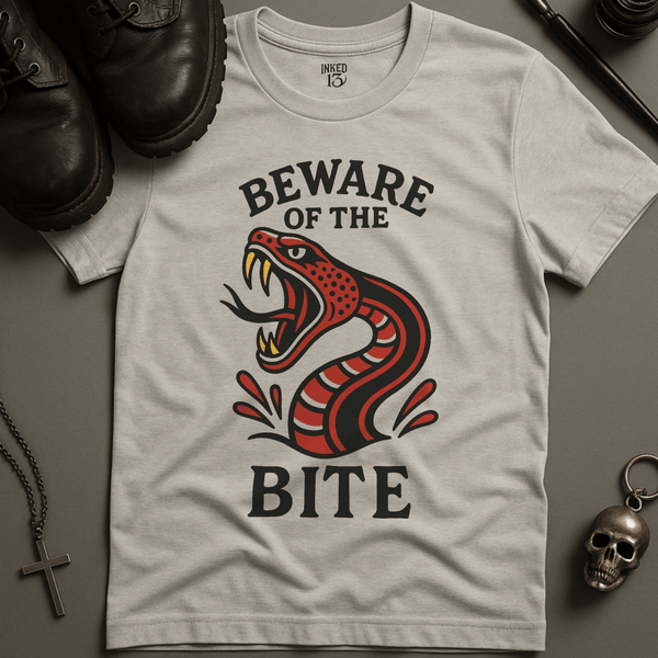Printify T-Shirt Ash / S Beware Of The Bite T-Shirt