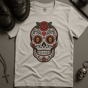 Printify T-Shirt Ash / S Day Of The Dead T-Shirt