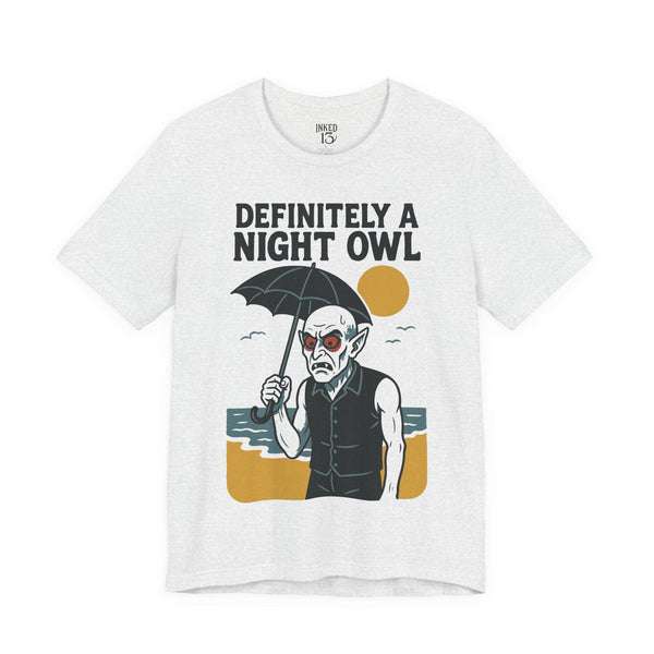 Printify T-Shirt Ash / S Definitely A Night Owl T-Shirt