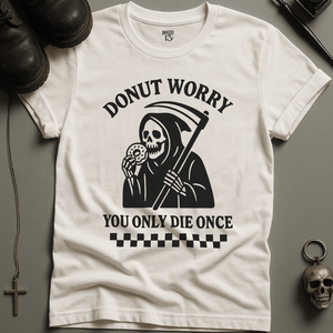 Printify T-Shirt Ash / S Donut Worry T-Shirt