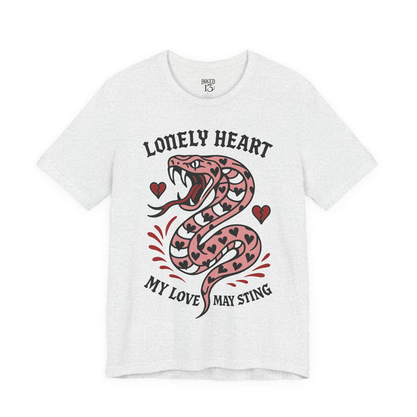 Printify T-Shirt Ash / S Lonely Heart T-Shirt