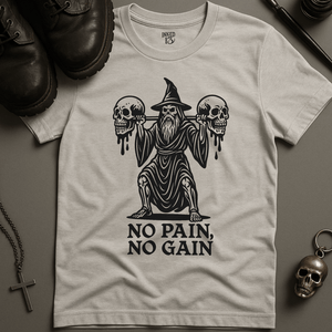 Printify T-Shirt Ash / S No Pain No Gain T-Shirt