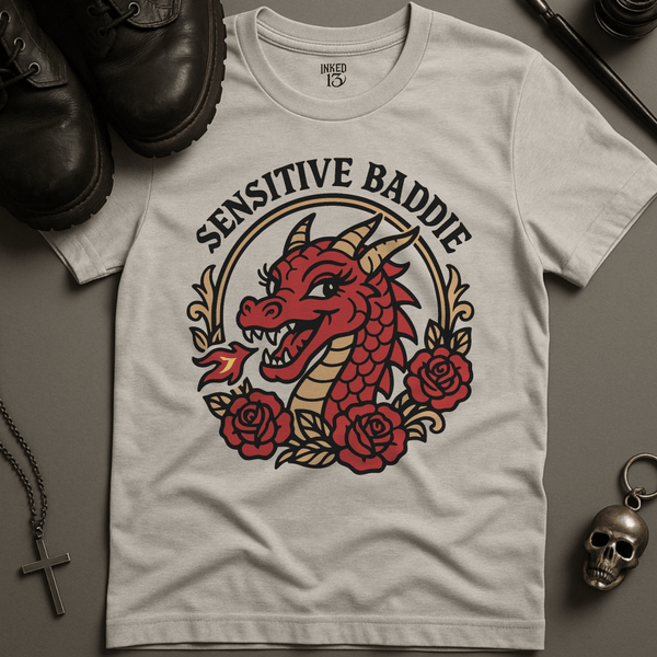 Printify T-Shirt Ash / S Sensitive Baddie T-Shirt