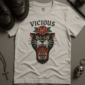 Printify T-Shirt Ash / S Vicious Panther T-Shirt