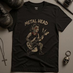 Printify T-Shirt Black / S Cyborg Metal Head T-Shirt